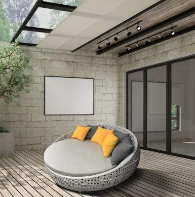 Customized New Darwin Kraft Paper Rattan Garden Daybed Luxura Sunbed