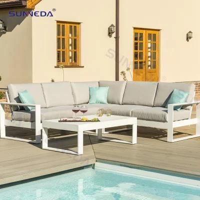 Poolside Leisure Outdoor Sofa Set Aluminum Garden Patio Chair