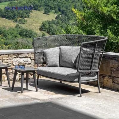 Hot Sale Patio Sofa with Environmentally Friendly Oxidation Resistant Rope
