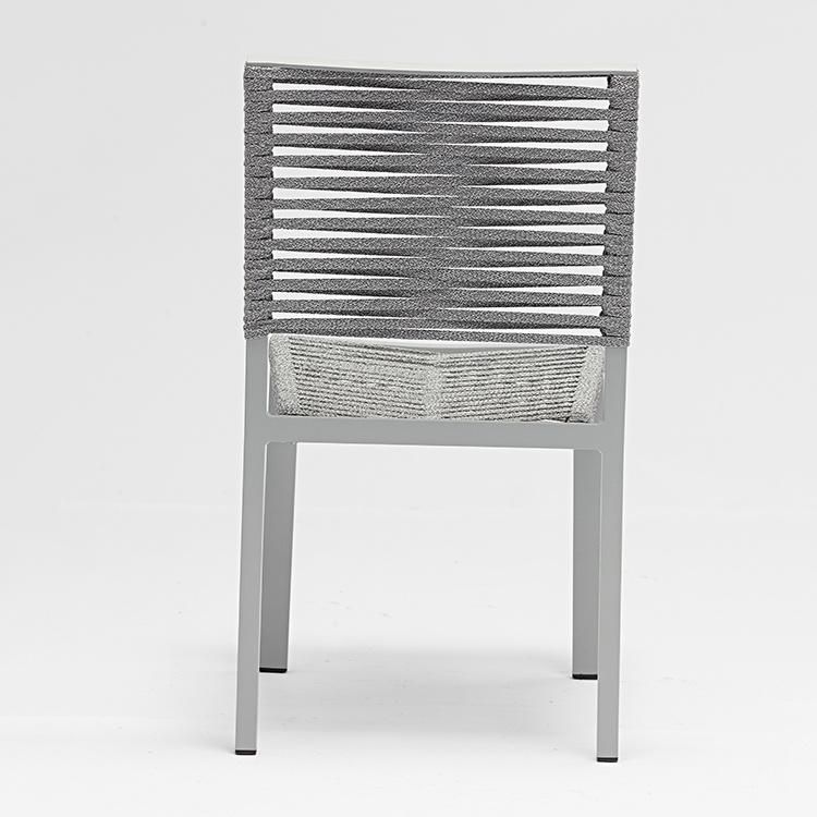 All Weather Resistant Veranda Outdoor Metal French Bistro Chair White for Balconys
