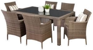 Outdoor Garden Aluminum Chair Table Rattan Wicker Furniture Dining Set