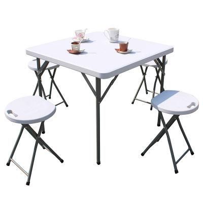 Plastic Outdoor Indoor Kitchen Dining Portable White Square Folding Table