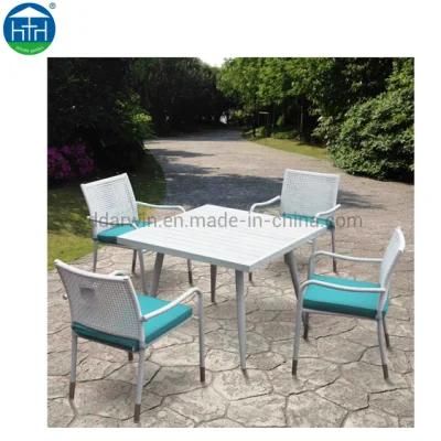 Patio Dining Set with Cushion Outdoor Dining Chair Garden Coffee Table Rattan Wicker Chair