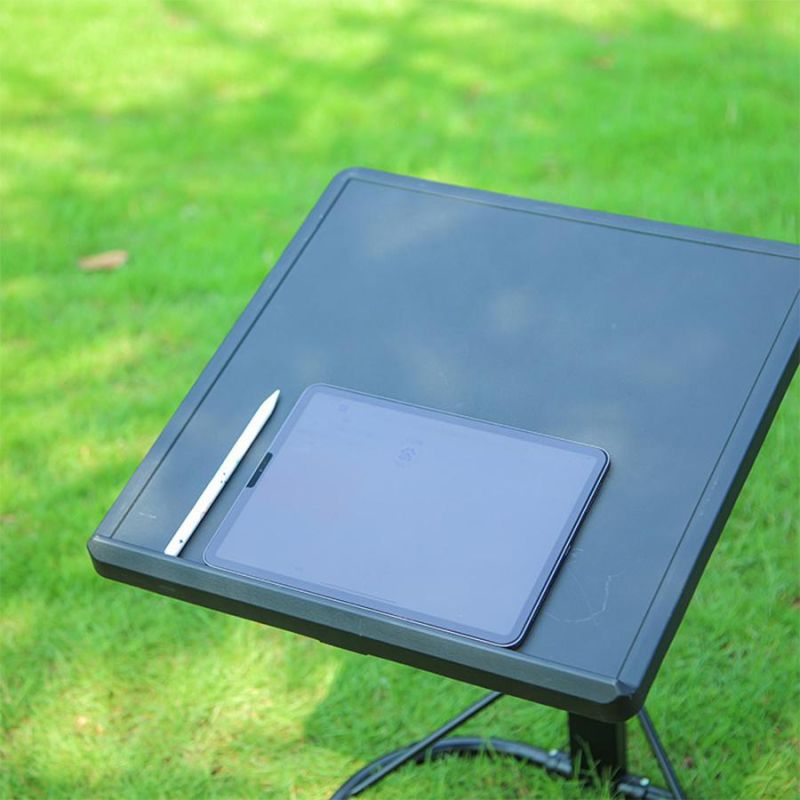 Black Folding TV Dinner Tray Table with Easy Storage Function