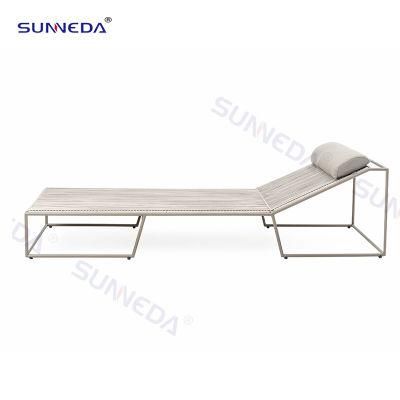 Outdoor Swimming Pool Aluminum Metal Beach Sun Bed Chaise Lounger