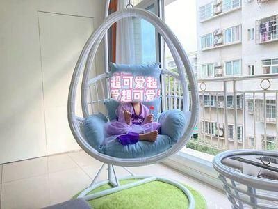 Balcony Rocking Chair Imitation Rattan Double Hammock Bird Nest Chair