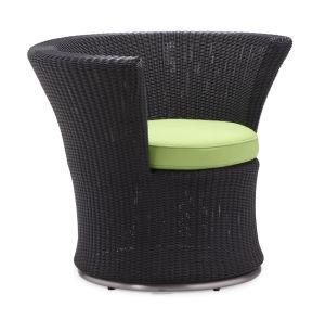 Rattan Outdoor Chair with Round Base Legs