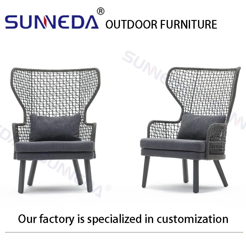 Luxury Home Modern Furniture Compact Patio Aluminum Recliner