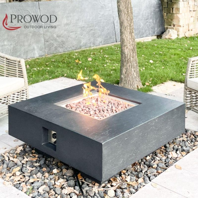 Concrete Outdoor Heater Stainless Steel Burner Fire Log Optional Coffee Table Fire Table Fire Pit