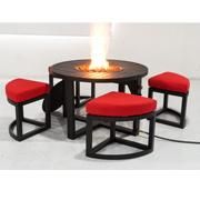 Factory Direct Selling Garden Chairs with 50000 BTU Fire Pit Set Hot Sales