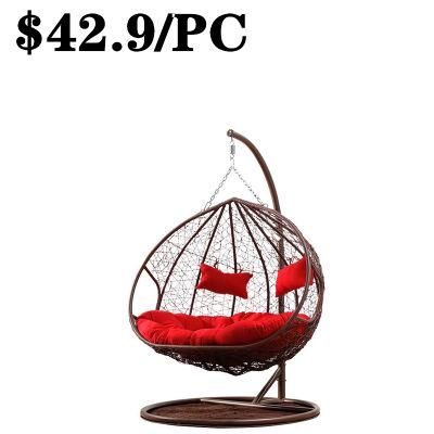 Leisure PE Rattan Hanging Modern Indoor Egg Patio Swing Chair