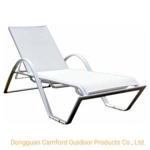 Contemporary Sun Lounger / PVC Covering / Painted Aluminum / Garden
