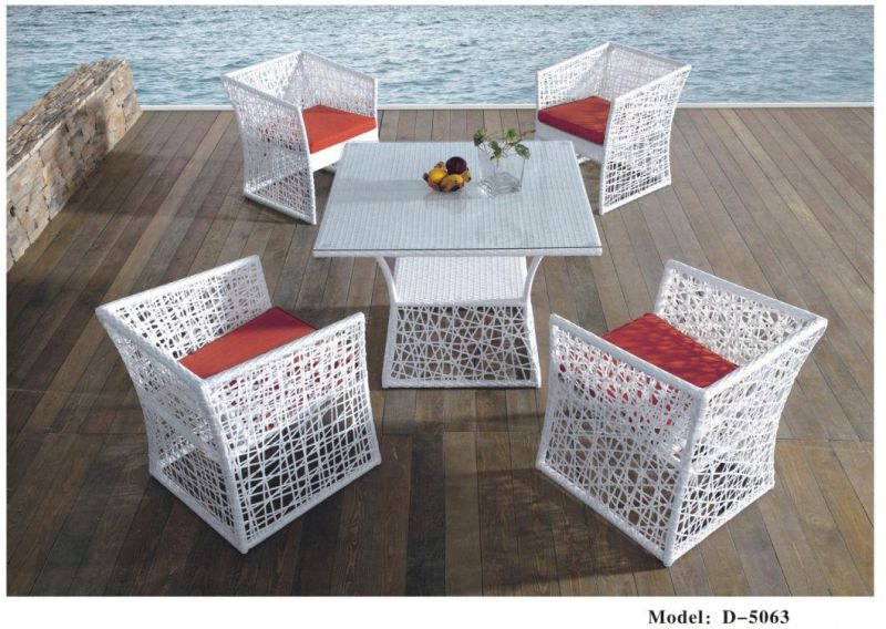 Rattan Outdoor Furniture Sets for Garden Coffee Table Chairs, Wicker Garden Furniture Sets with 4PCS Chairs and 1 Table