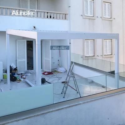 AlunoTec Motorized Louvre Pergola Waterproof Gazebos outdoor Aluminium Solar Pergolas Bioclimatic