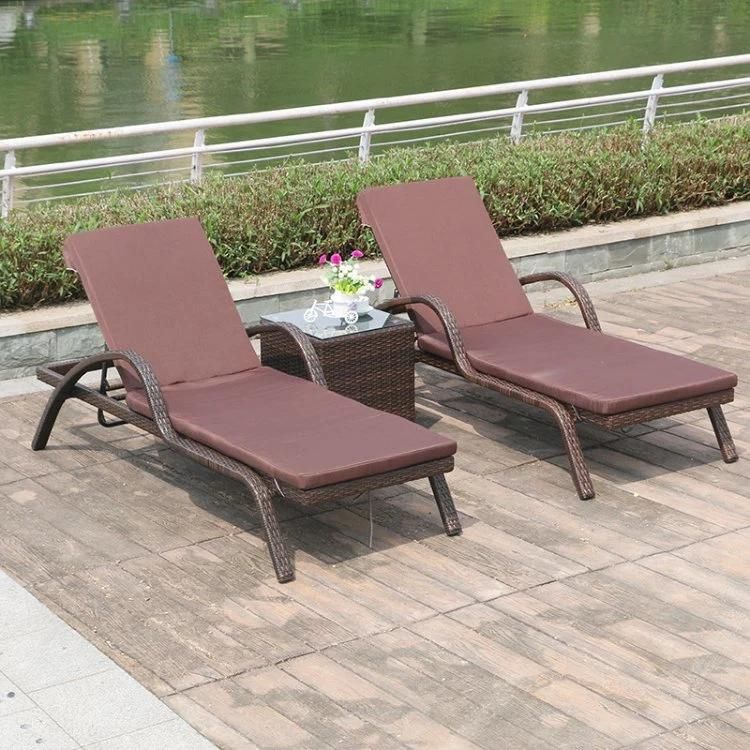 Sun Beach Bed Chair Outdoor Daybed Rattan Leisure Chaise Lounge