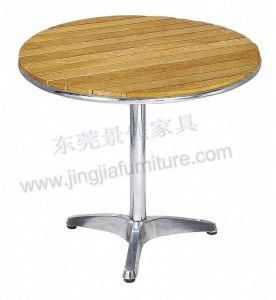 Wood Aluminum Round Patio Garden Outdoor Table (JJ-TR10)