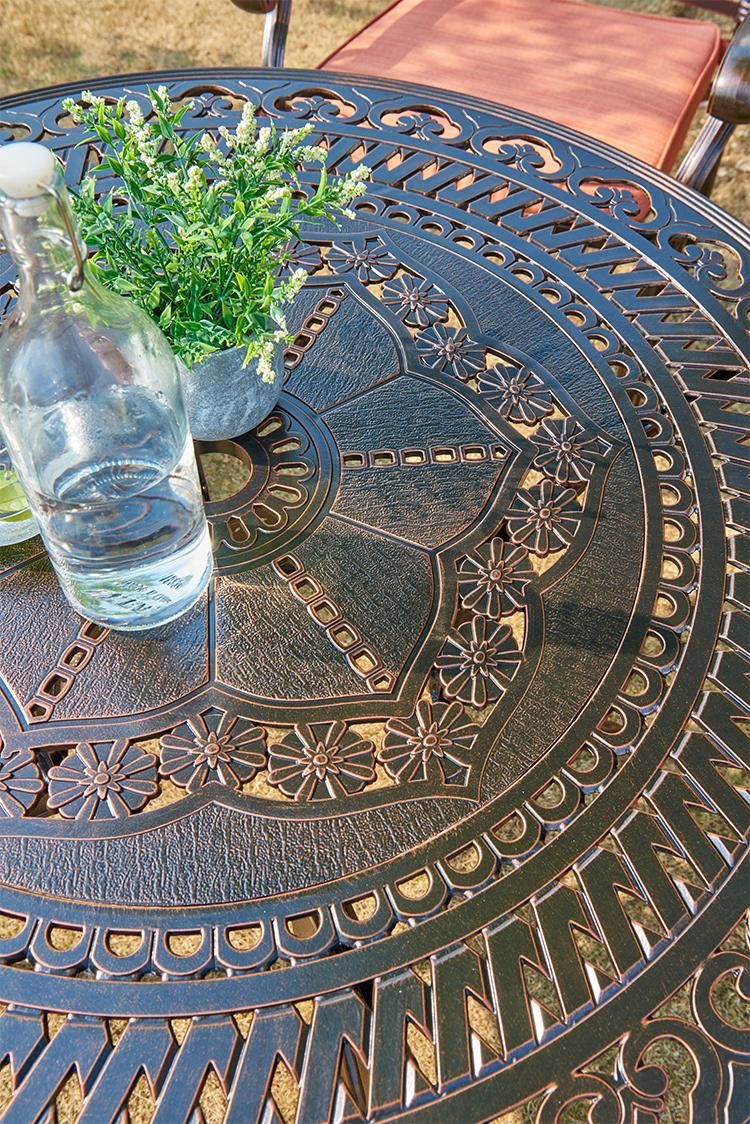 Good Price Die Cast Aluminum Outdoor Furniture Garden Dining Table with 4 Chair