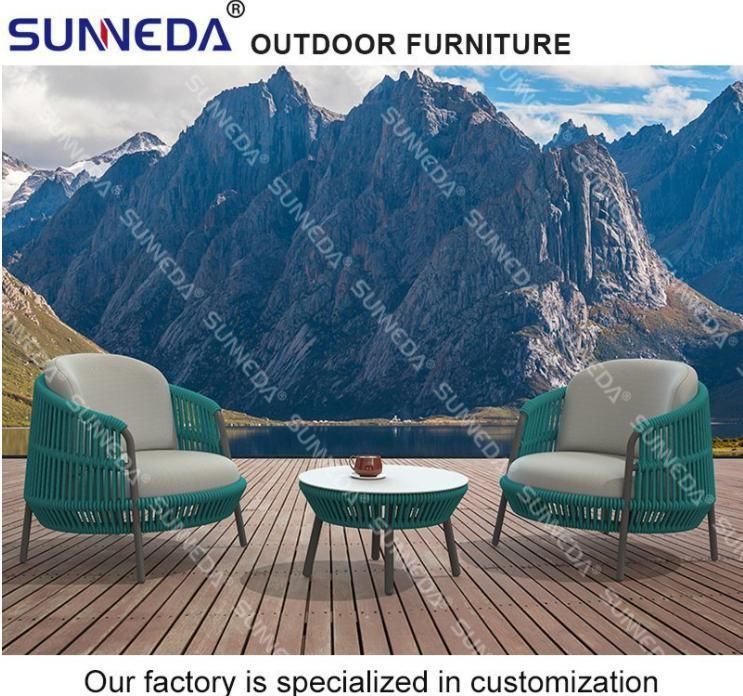 Rattan Aluminum Outdoor Garden Furniture / Outdoor Table & Chair Set