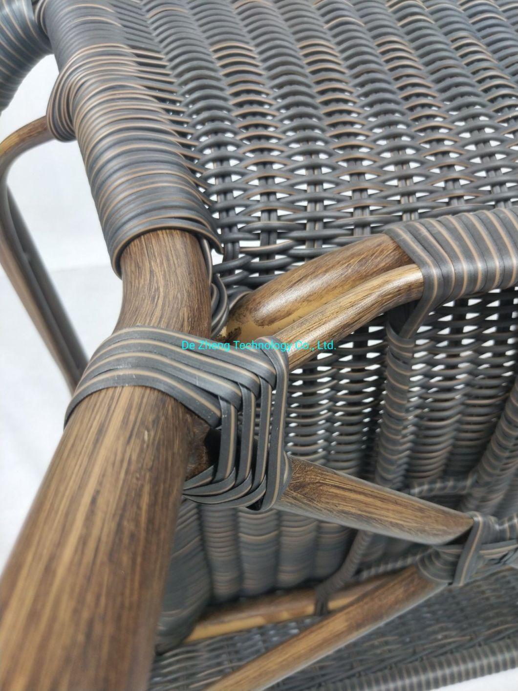 Outdoor Garden High Back Queen PE Rattan Queen Chair Restaurant Furniture for Bistro Cafe Use