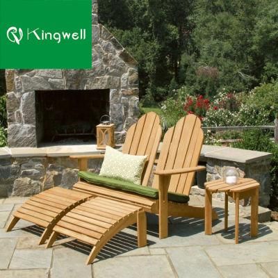 Unique Modern Design Outdoor Patio Furniture Double Frog Chair with Teak Wood Used on Garden