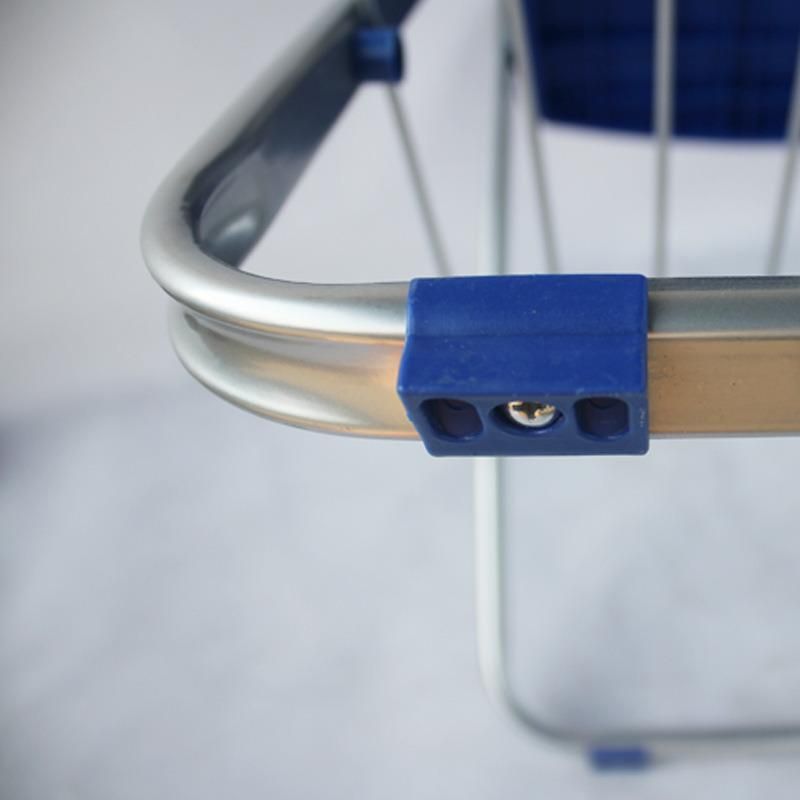 Outdoor PP Easy Carring Iron Frame Plastic Folding Chair with Armrest