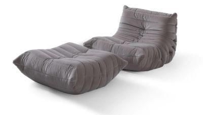 Togo 1 Seater Chaise Lounge Chair with Ottoman