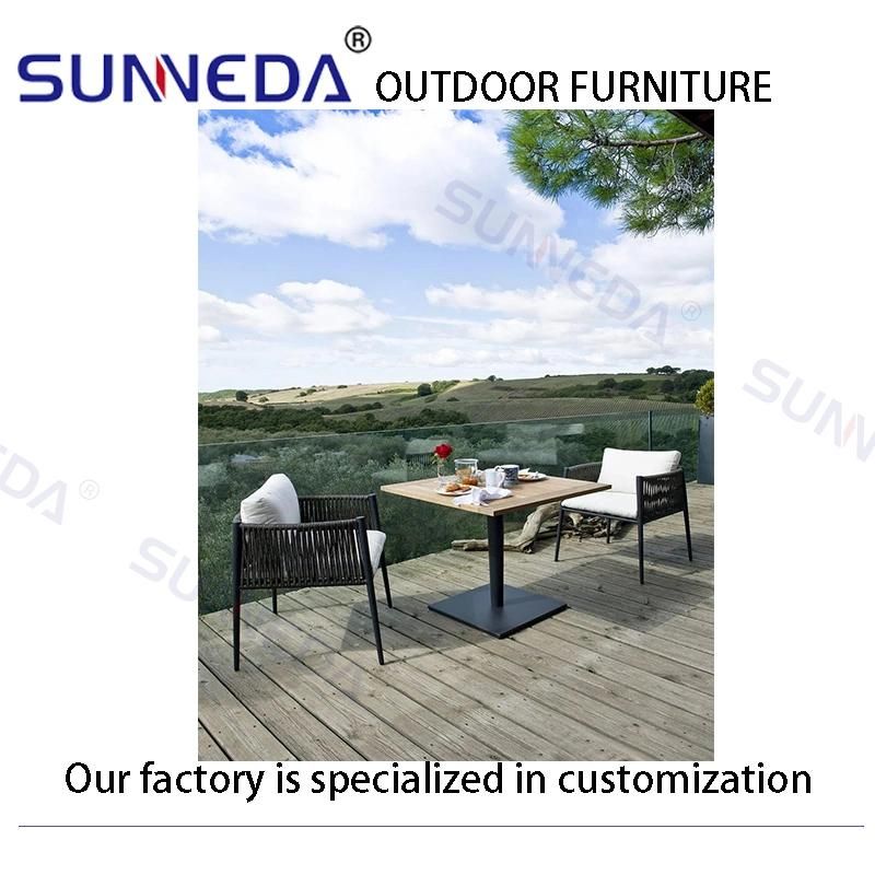 Hand-Woven Four Seasons Outdoor Leisure Garden Chair and Table Set Furniture