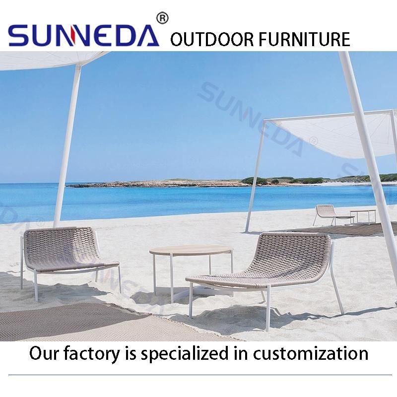 Aluminum Frame with Rope Leisure Balcony Beach Outdoor Reclining Chair