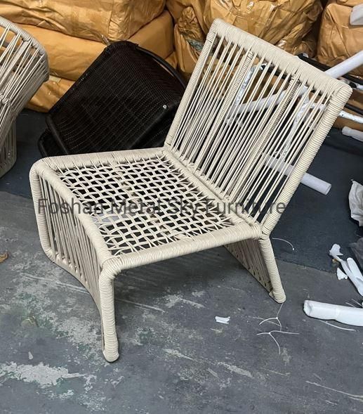 Outdoor Hotel Restaurant Patio Garden Wicker Rattan Aluminum Rope Sofa