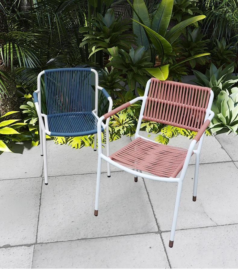 Rope+Aluminum Simple OEM Carton Foshan Wholesale Furniture Balcony Outdoor Chair with High Quality