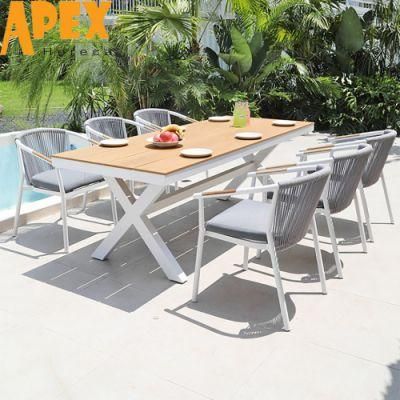 European Style Outdoor Garden Aluminum Frame Table Chair Furniture Set