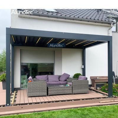 Best Price New Design Environmental Awnings Room Outdoor Rainproof Awning Tent Electric Motorized Pergola with Furniture