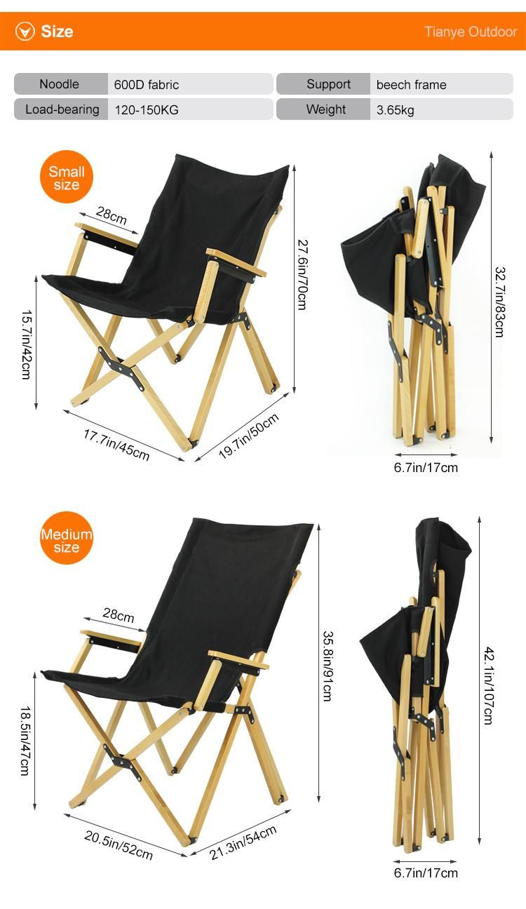 New Easy Carry Beech Folding Chair