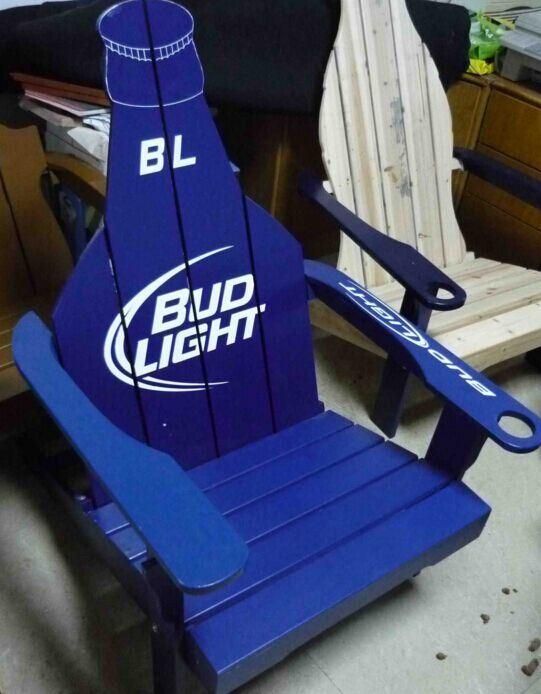 Wooden Muskoka Chair with Beer Logo (CPHP-7001X)