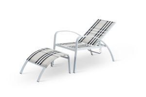 Outdoor Garden Daybed Textilene Chaise Lounger