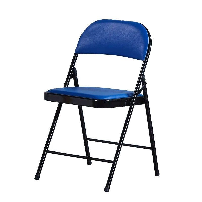 New Outside Padded Seat Metal Leg Portable Plastic Stacking Folding Chair