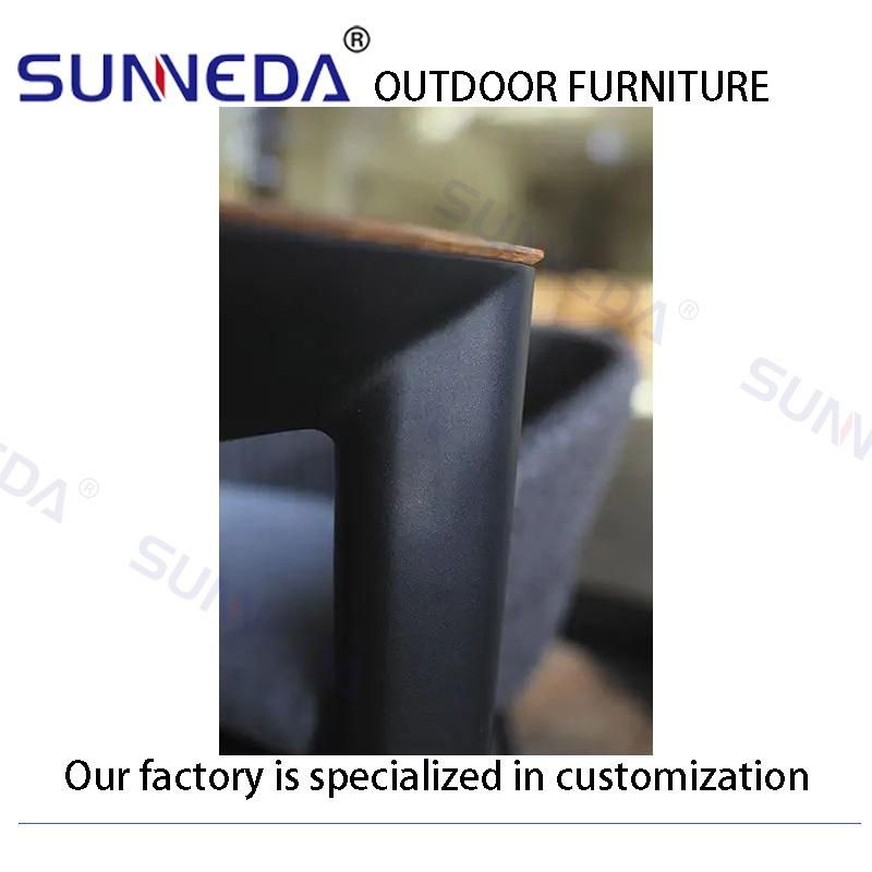 Simple Modern Well Made Aluminum Frame Table with Rock Table Top