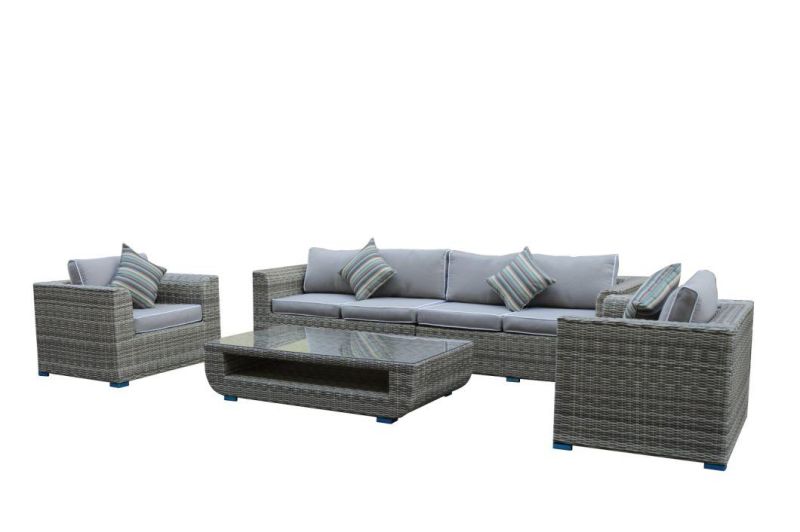 Factory Outdoor Furniture Half Round Wicker Rattan Outdoor Sofa Set