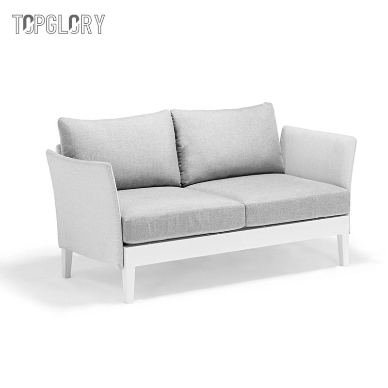Wholesale Rattan/Wicker Outdoor Club Modern Leisure Patio Garden Furniture Sofa Set with Aluminum Frame Woven Rope Round