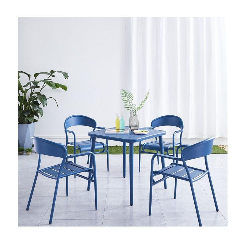 High End Aluminum Colorful Square Table