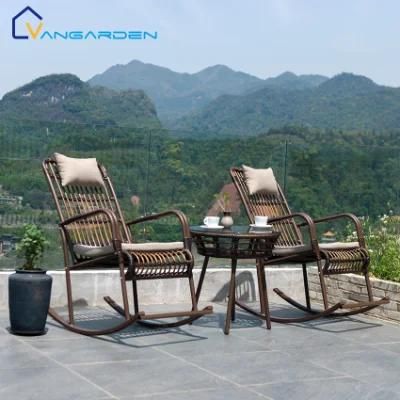 Popular Portable Outdoor Leisure Recliner Rattan Rocking Chair