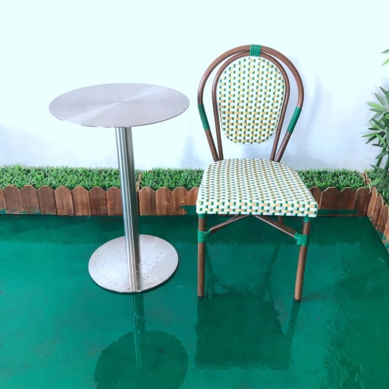 Hotel Furniture Outdoor Synthetic Metal Rattan Dining Chair