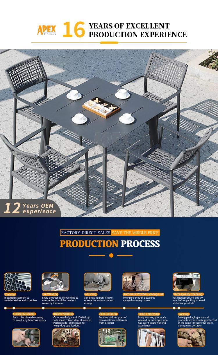 Hotel Patio Rope Chair Garden Balcony Dining Furniture