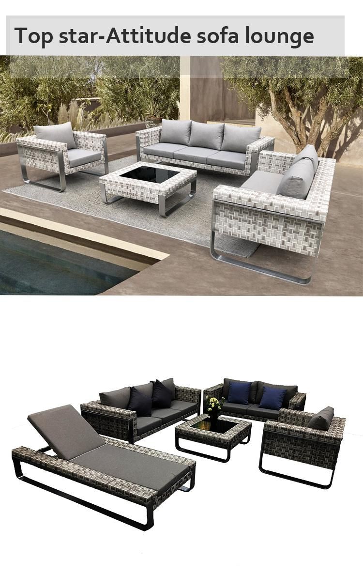 Patio Garden Lounge Rattan Wicker Three Seater Outdoor Sofa
