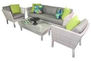 Garden Aluminum Rattan Wicker Furniture Luxury Conversation Sofa Set