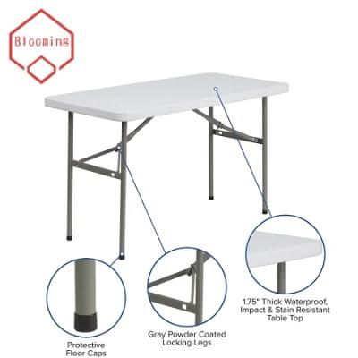 120cm 4FT White Portable Plastic Folding Picnic Table