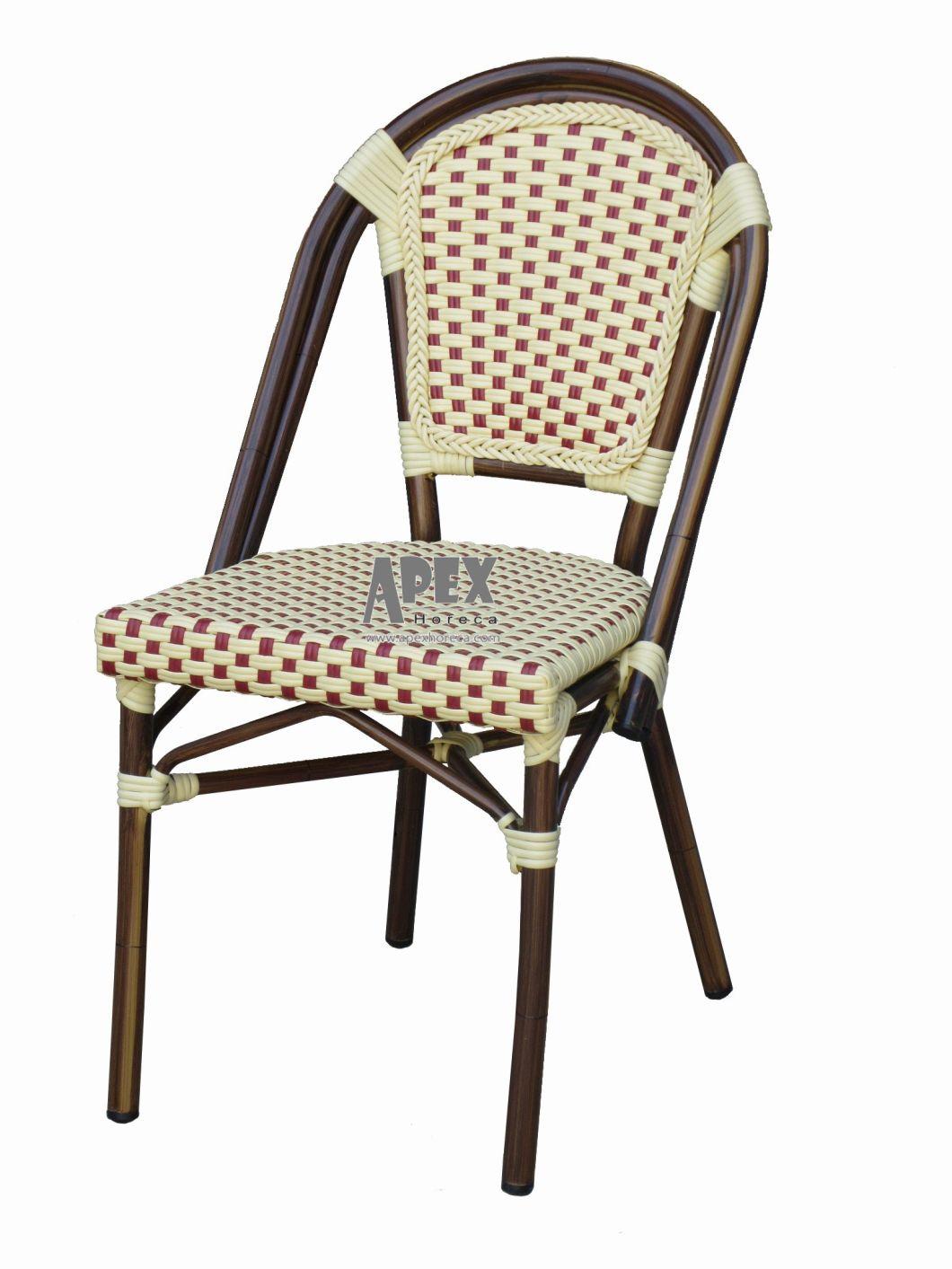 Patio Outdoor Furniture Hotel Dining Bamboo Look Chairs