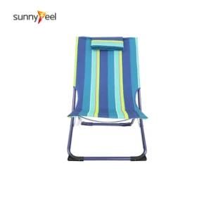 Beach Folding Chair with Pillow, 83dx50wx29.5/74h Cm