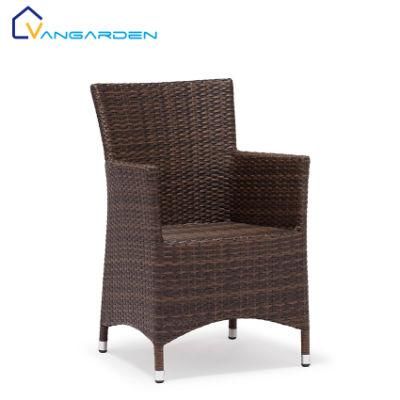 Factory Direct Sale Modern Outdoor Rattan Aluminum Garden Dining Chair