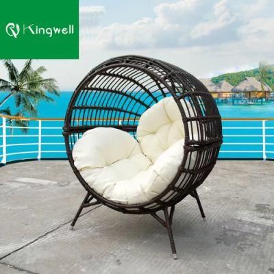 Outdoor Brown Round Plastic Rattan Chair for Swimming Pool